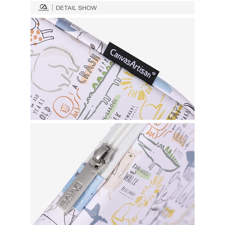 CanvasArtisan Túi da đựng laptop chống thấm nước họa tiết hoạt hình graffiti cho Matebook Air Pro 11 12 13 14 15 inch