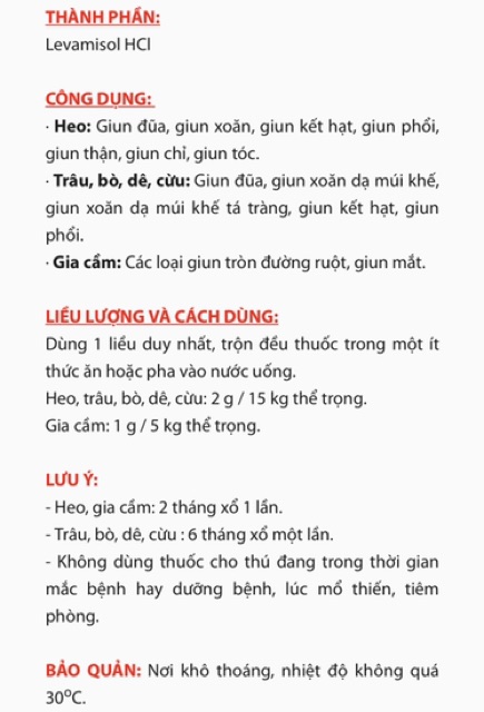 1 gói Bio Leva cho vật nuôi (gói 10g)