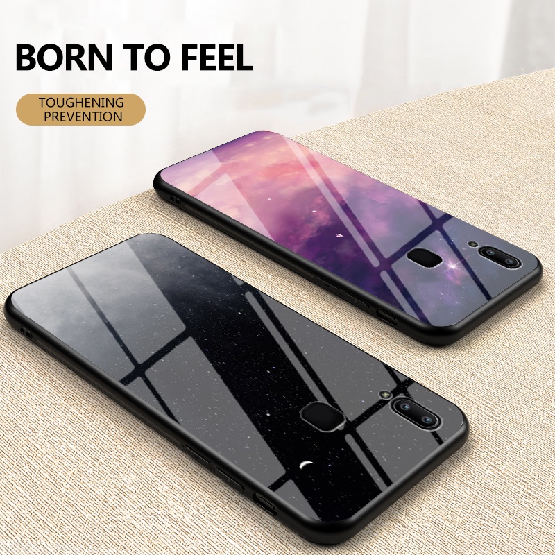 Vỏ thiết kế bầu trời đầy sao VIVO 1618 1811 1814 1815 1816 1817 1807 Ốp Điện Thoại Mặt Kính Cường Lực Họa Tiết Bầu Trời Đầy Sao Cho For VIVO1618 VIVO1811 VIVO1814 VIVO1815 VIVO1816 VIVO1817 VIVO1807