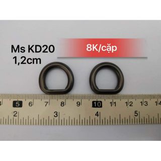 Khoen d size 1,2cm hiệu coach màu đen nhám - kd20