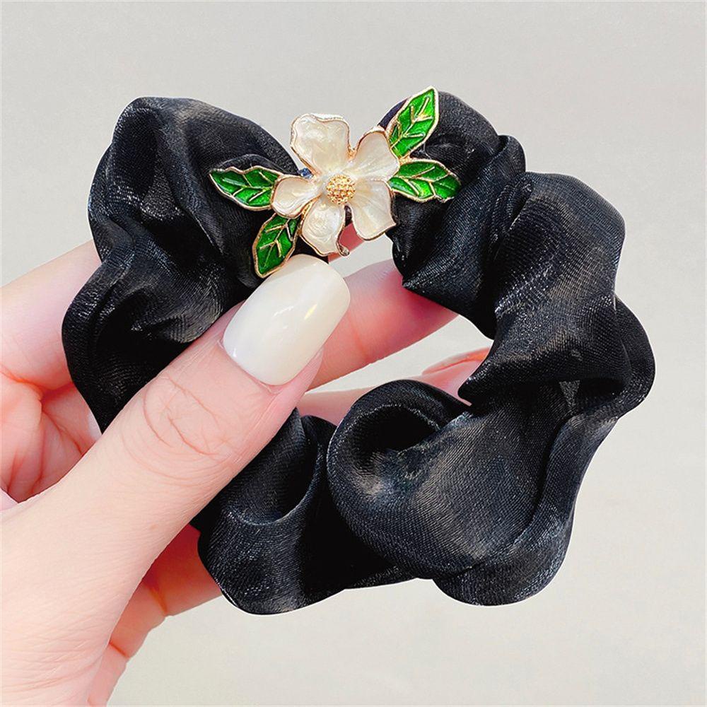Dây Cột Tóc Co Giãn Đính Hoa Xinh Xắn Thời Trang Cho Nữ