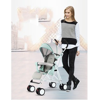 Xe đẩy, xe nôi gấp gọn cho bé loại nhỏ, mang đi xe máy du lịch (Tặng đệm và chỗ để bình sữa ) mb58