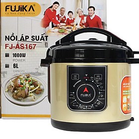 Nồi Áp Suất Điện 6L FUJIKA - Nồi Hầm Đa Năn- 1000W -9 Chức Năng Nấu -Công Nghệ Nhật Bản (Màu Ngẫu Nhiên)-Hàng Chính Hãng