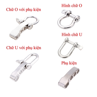 Móc khóa chữ U dùng làm vòng tay dệt dây dù 550