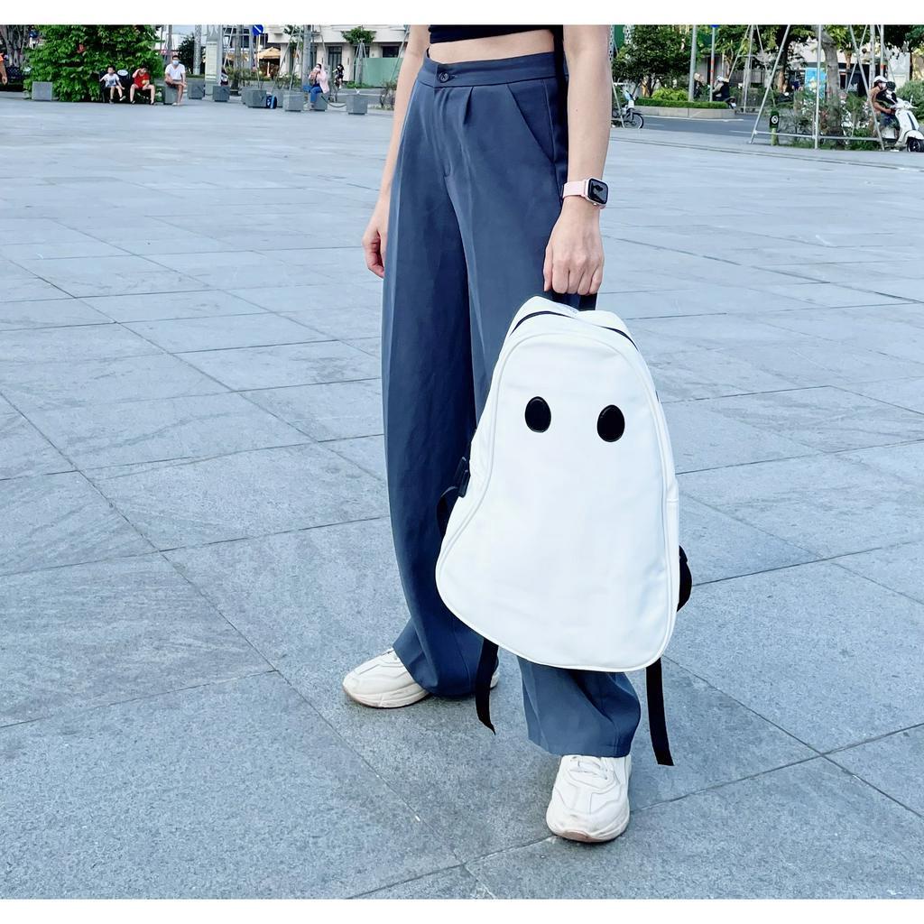 Balo Xinh Xinh the ghost chất da PU chống nước, thiết kế lạ mắt, đi học, đi chơi kiểu con ma