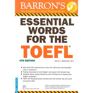 Sách - Essential Words For The TOEFL (4th Edition)