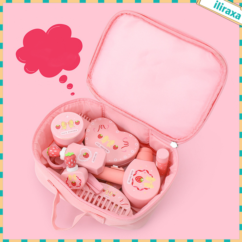 Bộ Đồ Chơi Trang Điểm 12 Món Bằng Gỗ Cho Bé Gái