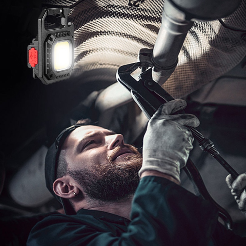 1 Set Đèn LED COB 4 Chế Độ Sáng Có Móc Khóa Từ Tính Dùng Cho Trường Hợp Khẩn Cấp