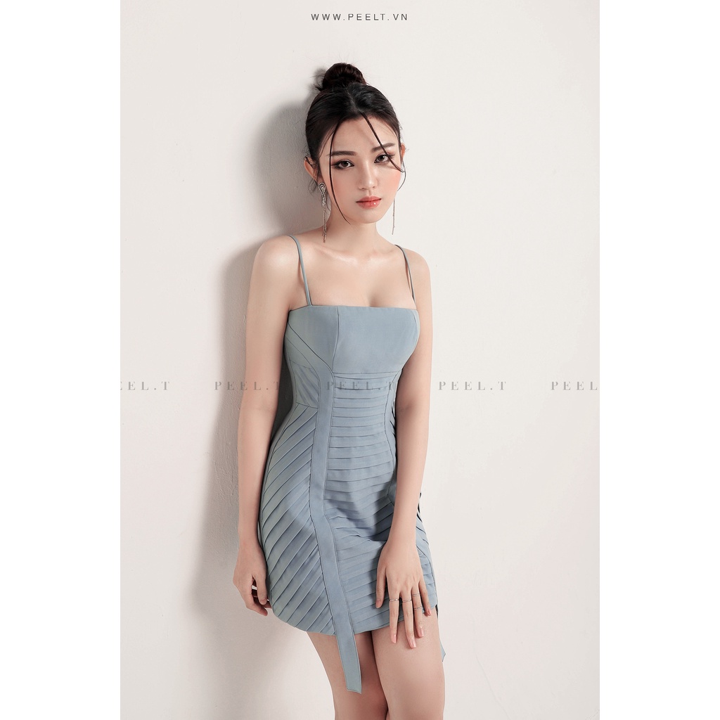 PEEL.T - Esme Dress - Đầm 2 dây body xanh, nude, xanh đen navy