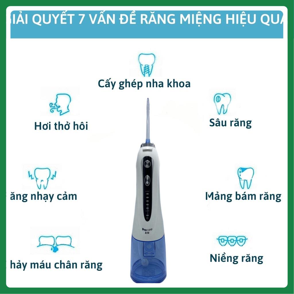 Máy tăm nước cao cấp PROCARE A10 Thế Hệ Mới | Hàng Chính Hãng - Chăm Sóc Răng Miệng Hiệu Quả
