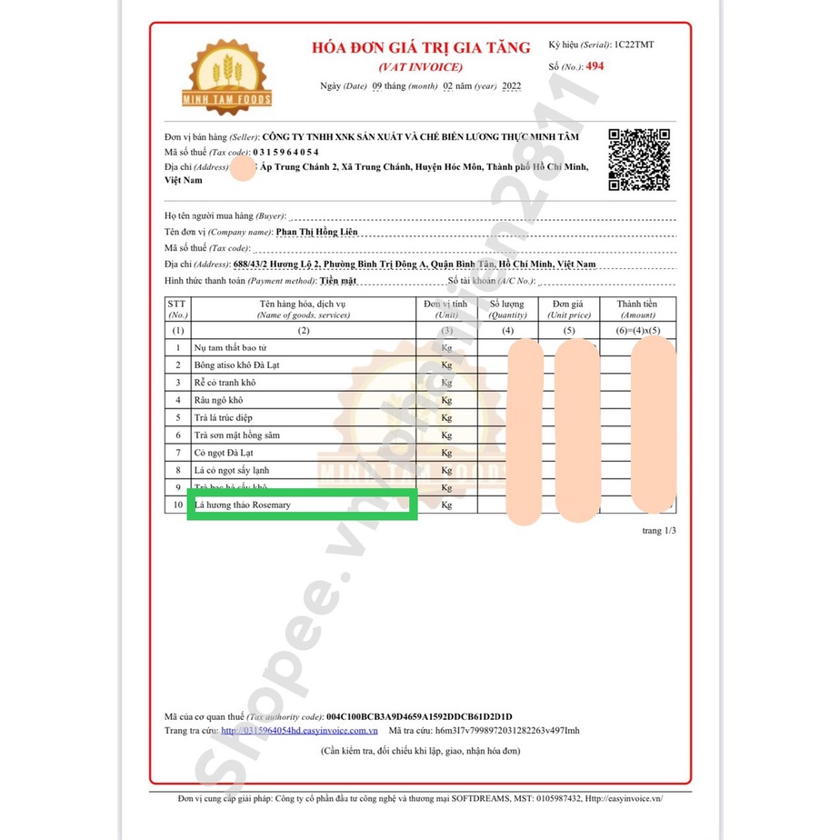 1Kg Lá hương thảo Rosemary loại 1