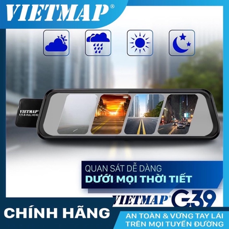 [ Shop Uy Tín ] Camera hành trình ô tô VIETMAP G39 có Wifi G.P.S + thẻ nhớ 32/64/128GB Class 10 | BigBuy360 - bigbuy360.vn