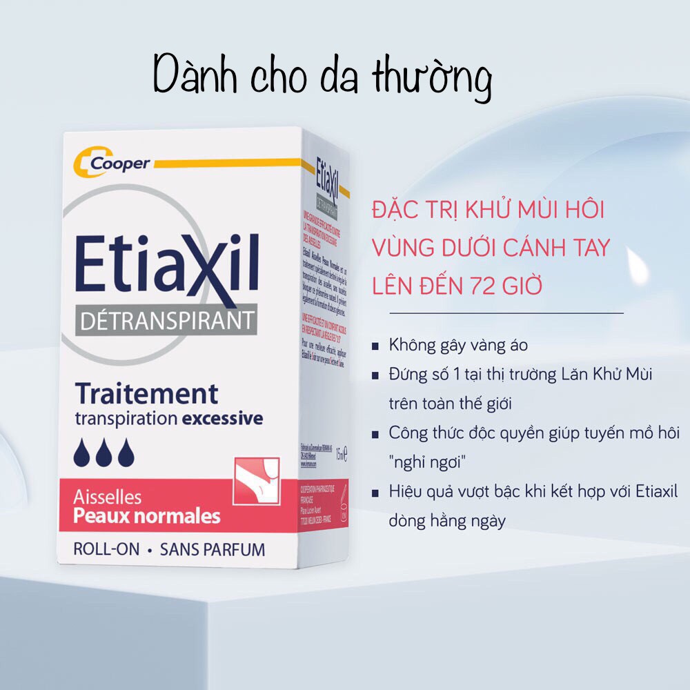 Lăn khử mùi Etiaxil 15ml Giảm Mồ Hôi, Hôi Nách hàng Pháp Chuẩn - Tami Store