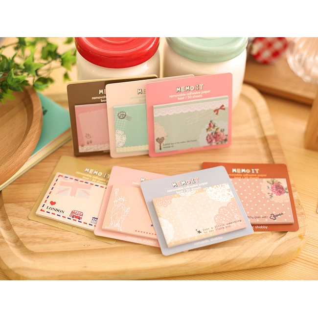 Giấy Ghi Chú Họa Tiết Hoạt Hình Xinh Xắn Theo Phong Cách Hàn Quốc