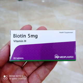 Viên uống Biotin 5mg giúp giảm rụng tóc, làm đẹp da