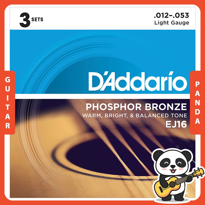 Dây Đàn Guitar Acoustic D'Addario EJ16 [Size 12]