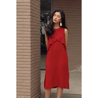 Pass đầm Everluxe đỏ cherry size M used