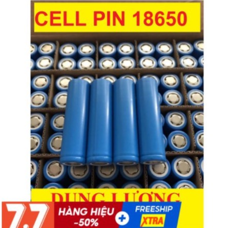 Cell Pin 18650 4800mAh SIÊU BỀN dung lượng cao dùng cho quạt MINI đèn pin tông đơ cắt tóc, chế tạo pin dự phòng