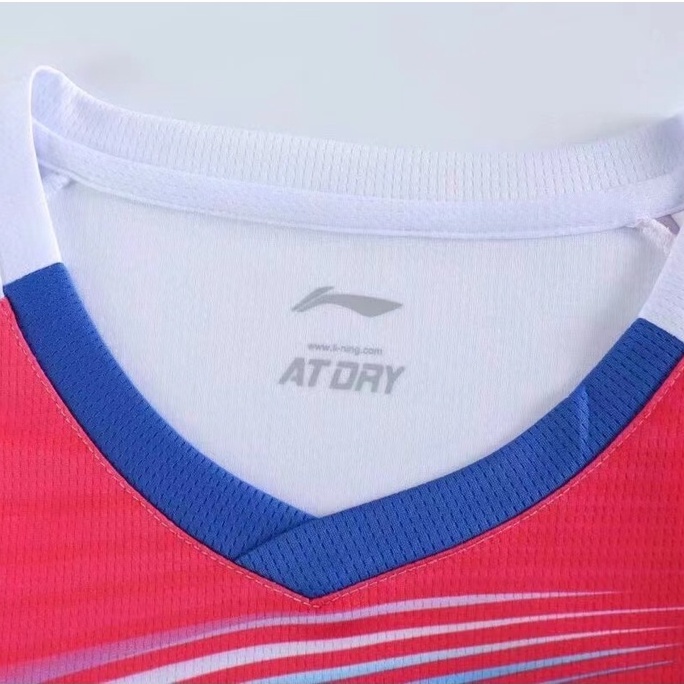 Li Ning Áo Đồng Phục Thể Thao Cầu Lông Bóng Chuyền Đội Tuyển Đánh Cầu Lông Mùa Hè Thoáng Khí Nhanh Khô Cho Nam Và Nữ