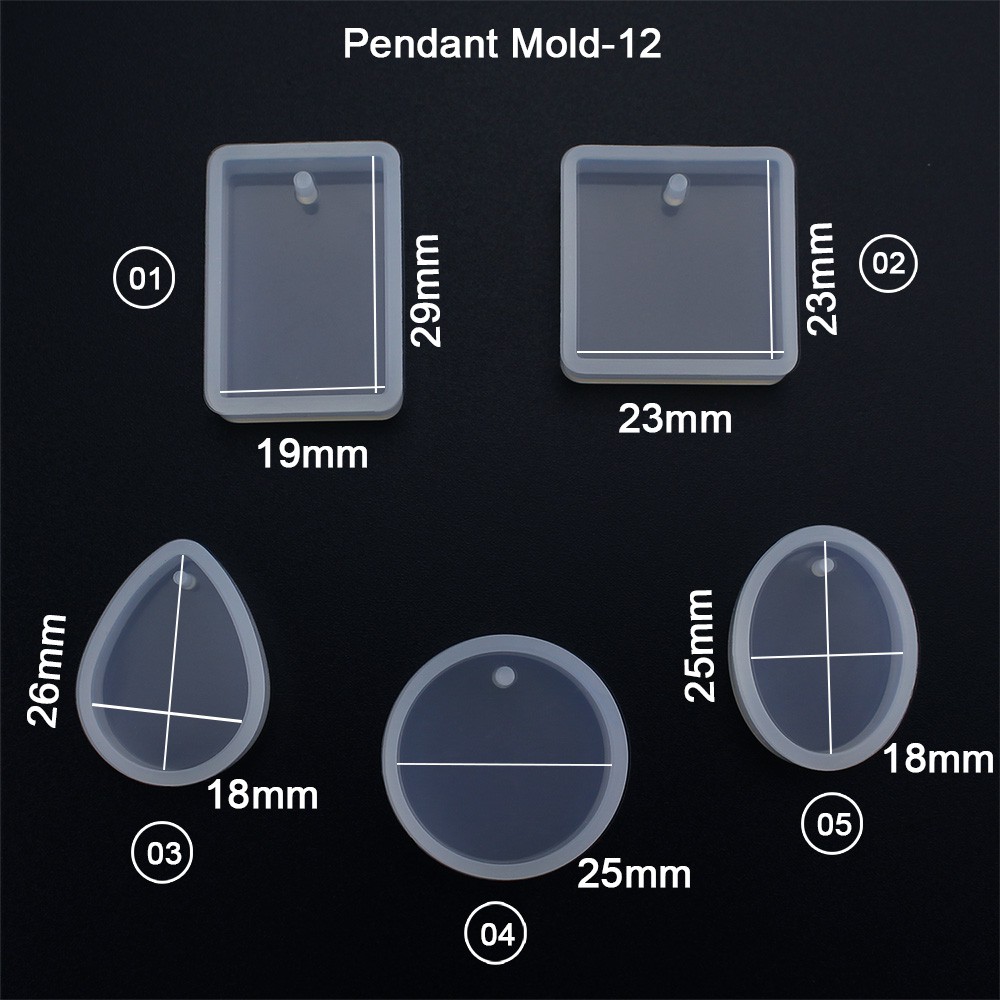 Khuôn Silicon Vòng Cổ Các Hình Mẫu 2D Làm Trang Sức, Handmade