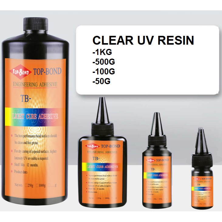 Keo UV RESIN TOPBOND Trong Suốt Loại Cứng 1Kg