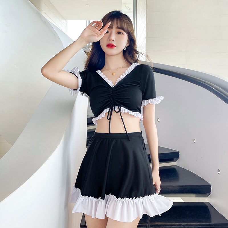 Đồ Bơi Hai Mảnh Phong Cách Retro Cho Nữ