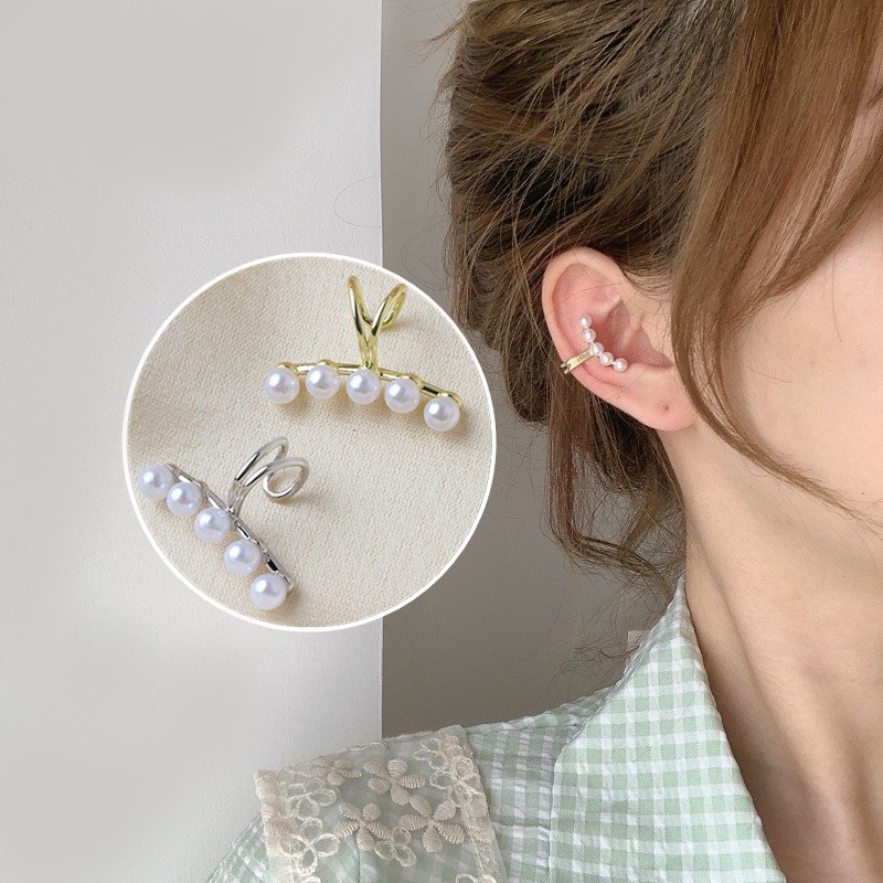 Bông Tai Ngọc Trai Thời Trang Hàn Quốc Không Cần Xỏ Khuyên Cho Nữ