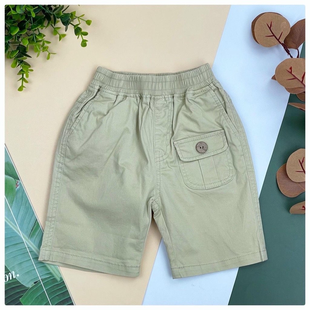 Quần kaki bé trai LITIBABY, dáng quần short 1 túi, size 8/14 tuổi