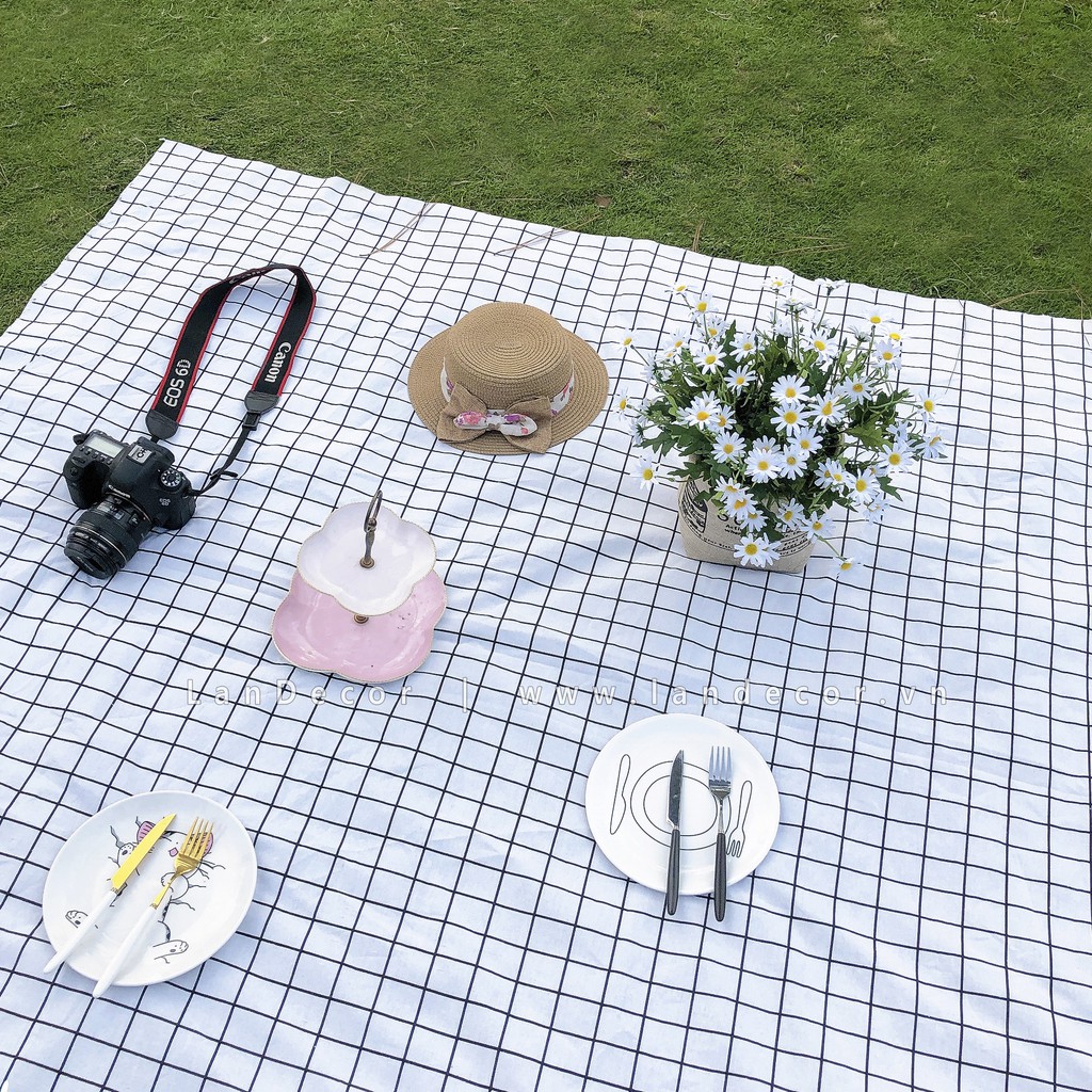 Hoa giả - Giỏ Cúc họa mi trang trí nhà đẹp, decor bàn làm việc, phong cách đồng nội đẹp tự nhiên lãng mạn Lan Decor