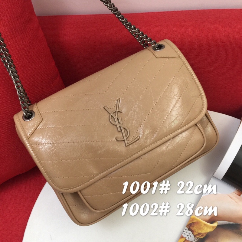 Túi đeo chéo logo thương hiệu YSL Saint Laurent cao cấp da thật 2 size có 4 màu