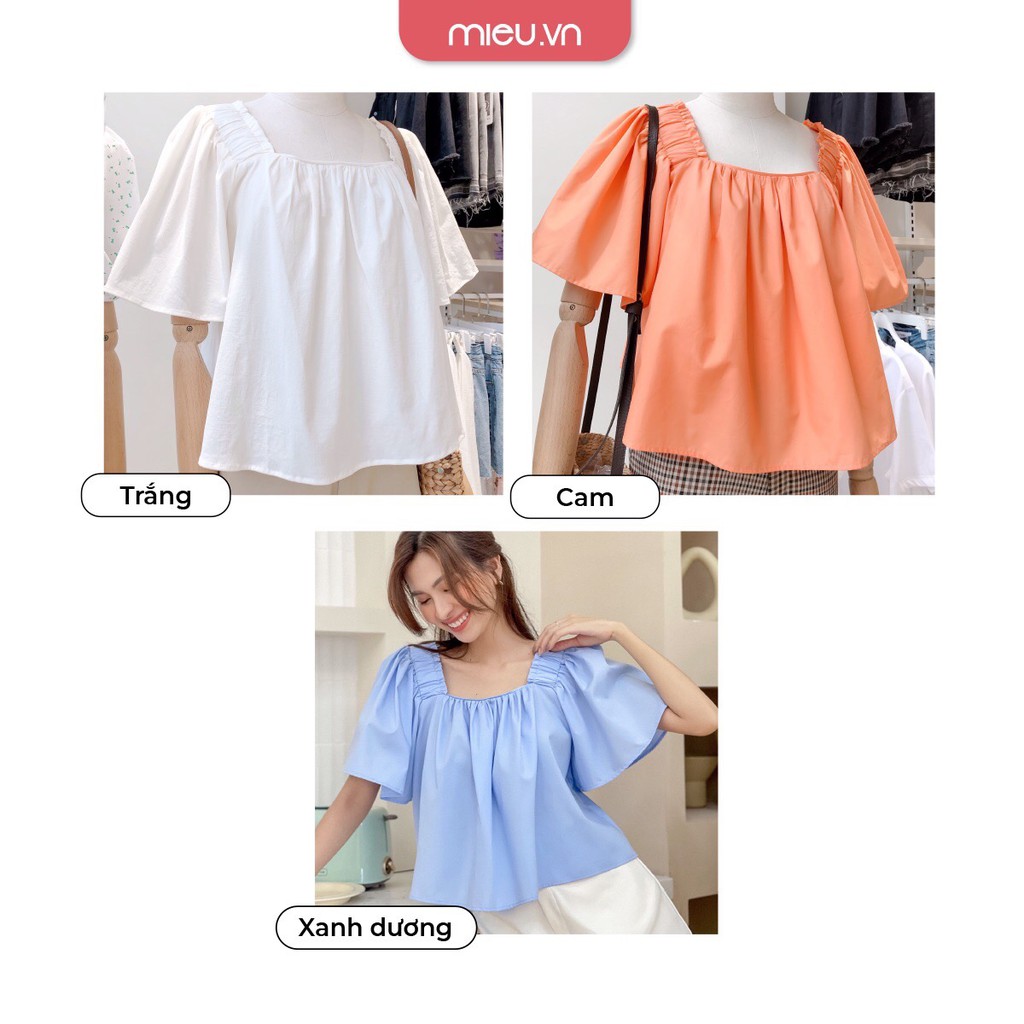 Áo babydoll bản thun vai MIEU - HM26