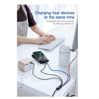 Cáp Sạc 4 Đầu ( 2 Lightning, 1 Micro Usb, 1 Type C ) Baseus Rapid Series - Bảo hành đổi mới