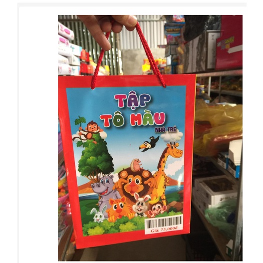 Túi tô màu 8 cuốn cho bé