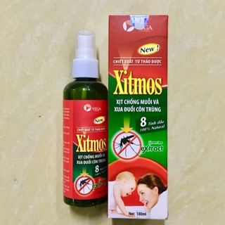 Xịt chống muỗi và xua đuổi côn trùng Xitmos, chai 100ml