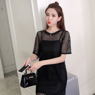 Đầm lưới kèm áo lót trong