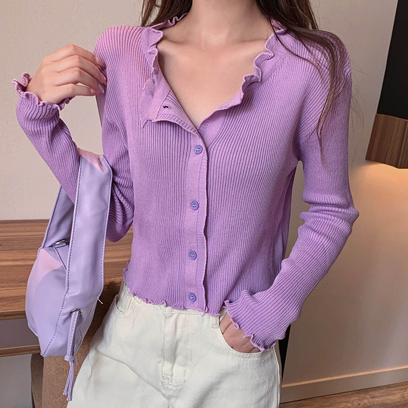 Áo Khoác Cardigan Dệt Kim Thiết Kế Xinh Xắn Cho Nữ