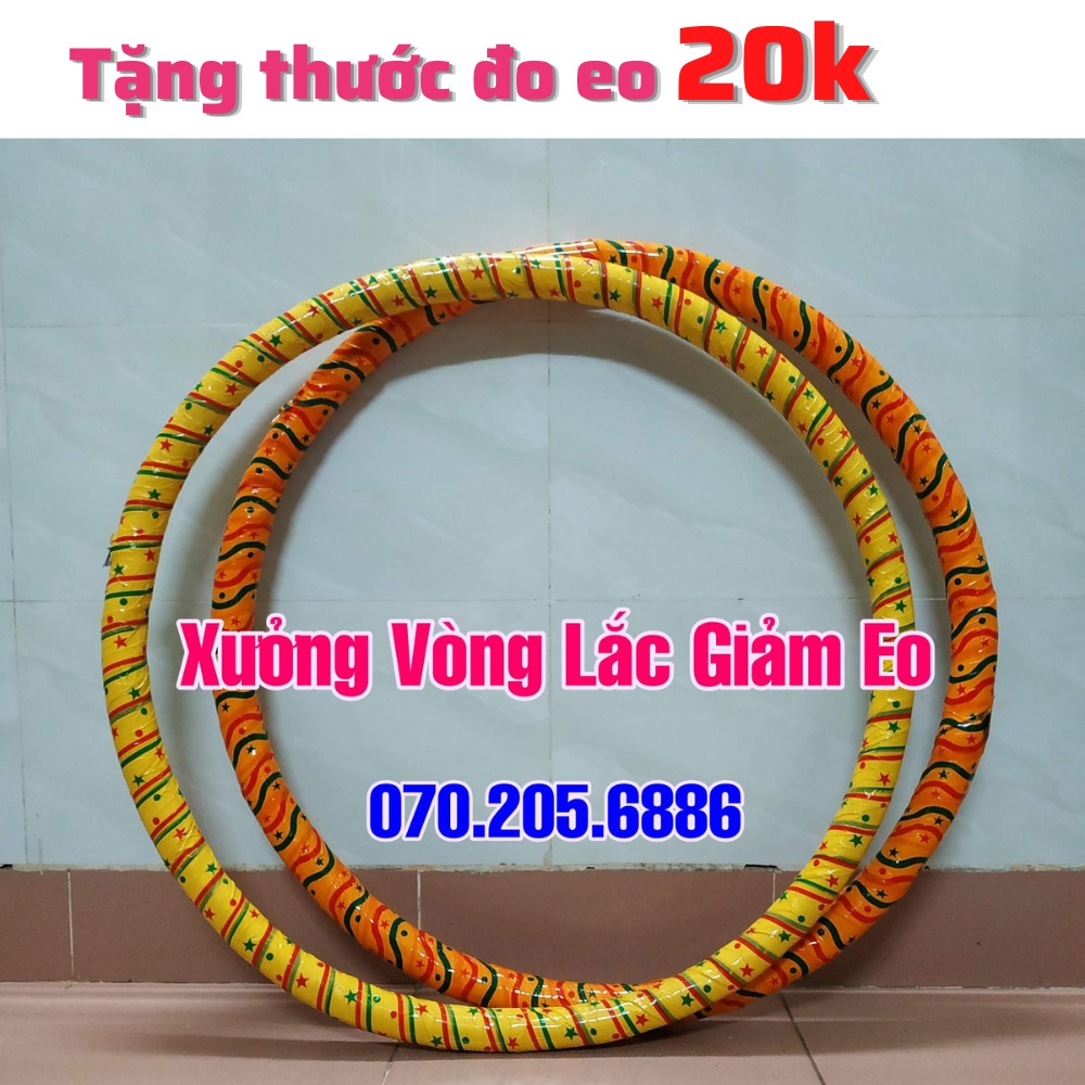 Vòng lắc eo massage bằng mây loại đơn 1.5kg  giúp giảm eo nhanh cho người lớn - Tặng thước đo eo 20k