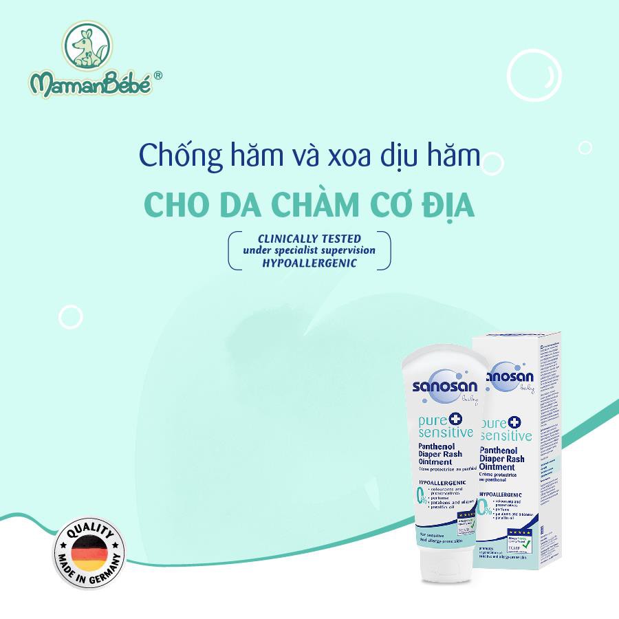 Combo Kem dưỡng ẩm 100ml+ Kem hăm Sanosan cho da nhạy cảm 100ml