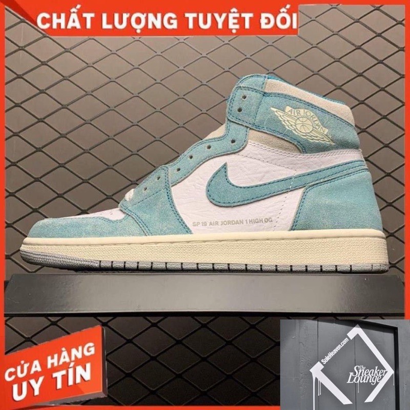 [MIỄN PHÍ SHIP] Giầy Thể Thao AIR JORDAN 1 Xanh Ngọc da lộn Hight Turbo nam nữ