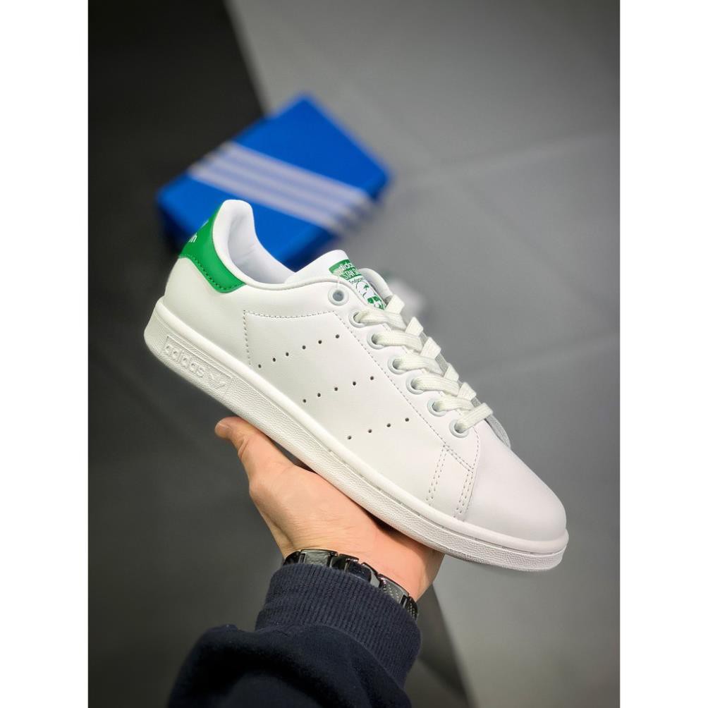 10.10 【Bắn thật】Adidas STAN SMITH M20324 xanh tất cả da trắng kết cấu cổ điển uy tín 2020 . . . : ⚡ new Ll !