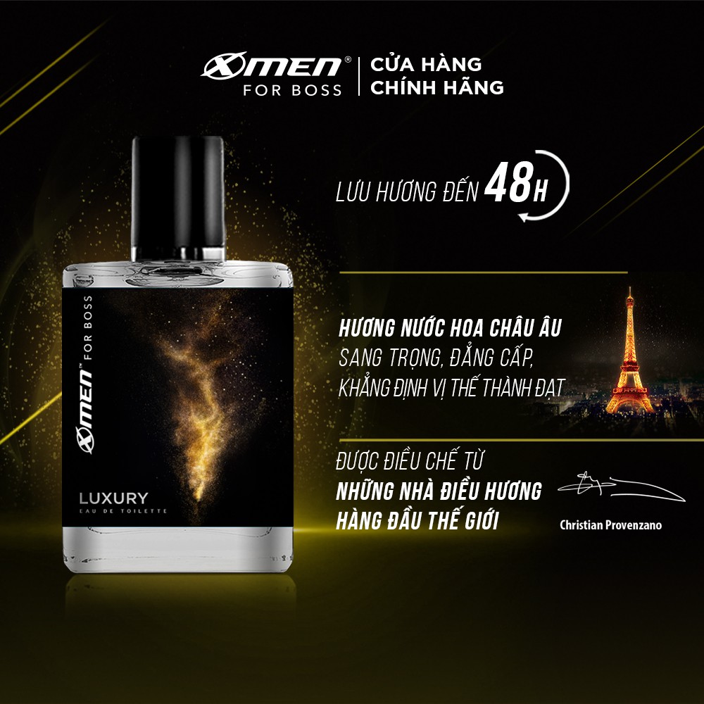 Combo XMen For Boss trọn bộ mùi hương Luxury(49ml+650g+150ml+70g+50ml+180g)