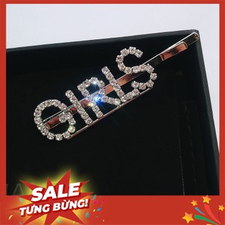 Kẹp tóc chữ đính đá lấp lánh cực sang chảnh [ Kẹp tóc JENNY BLACK PINK ]