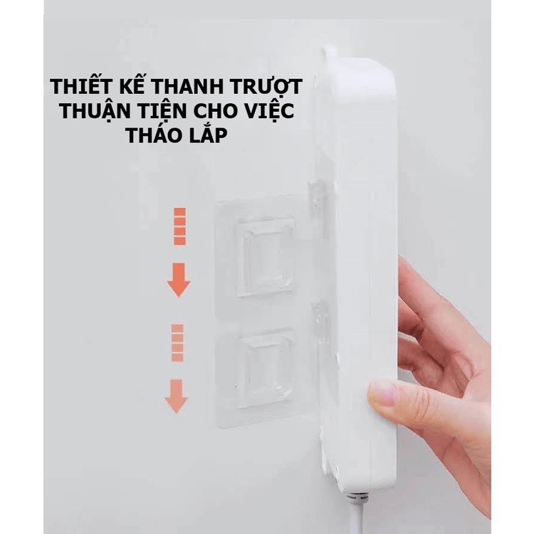 Móc dán gắn tường chữ U trong suốt treo ổ cắm điện, WIFI, tranh ảnh chịu lực đến 10kg