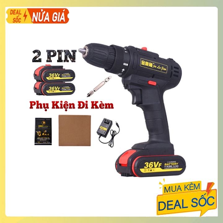 (Loại Tốt) Máy Khoan Pin Bắn Vít 36V - 2 Pin Chuẩn
