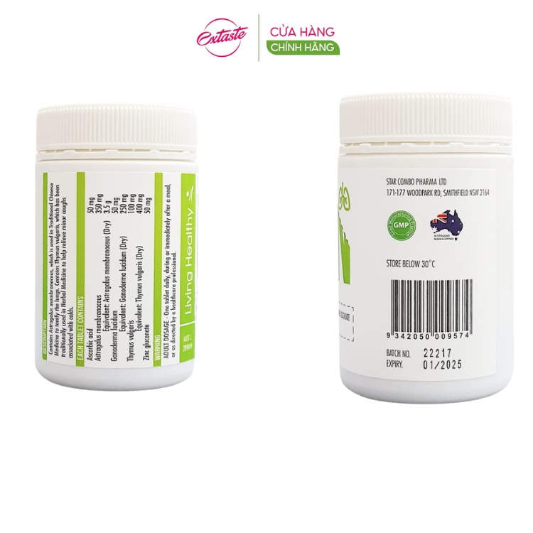 Viên uống giải độc phổi Healthy Lung Care Detox 180 viên
