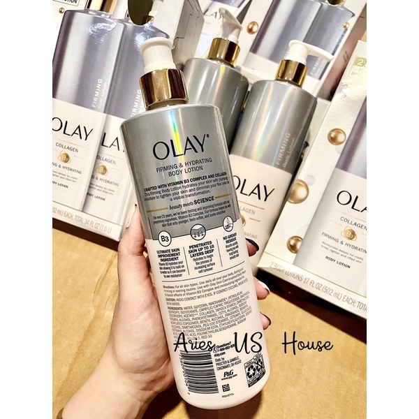 Kem dưỡng thể Olay Collagen B3 Firming & Hydrating 502ml