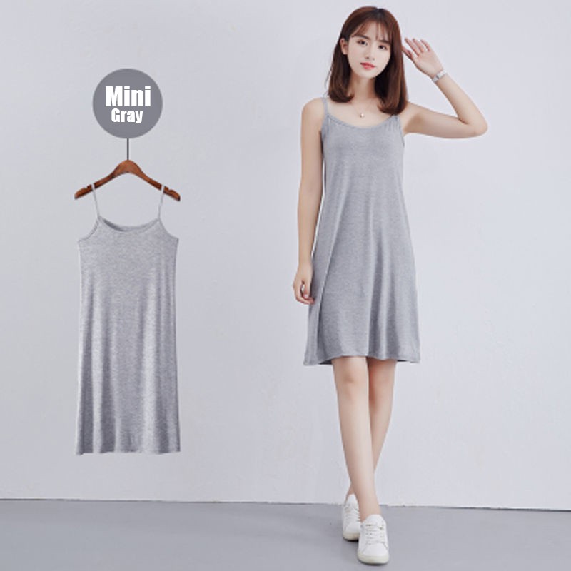 VÁY LÓT VÁY THUN HAI DÂY ĐẦM LÓT Đầm Cotton Không Tay Dáng Rộng