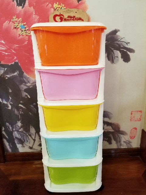 [Shopee siêu rẻ] Tủ nhựa ngăn kéo 5 tầng sắc màu (LOẠI 1)