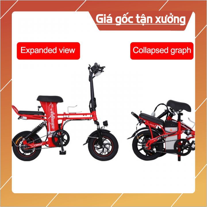 [ T-T Shop ] Xe Điện Mini Gấp Gọn ADIMAN A1 | Xe Đạp Điện Kiểu Mới | 3 Ghế Ngồi | Pin Khủng Lithium 48v-20A