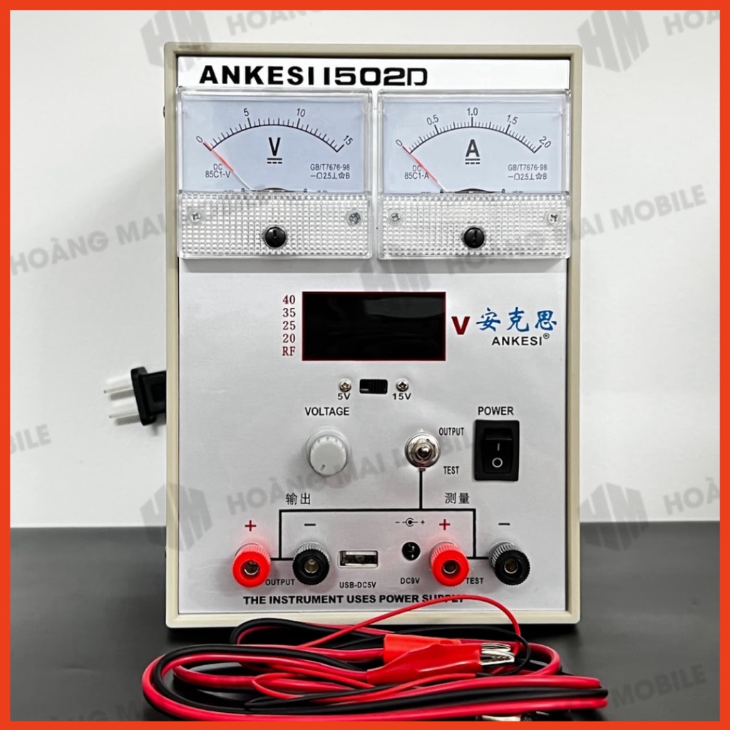 Máy cấp nguồn 1502D đồng hồ kim 15V-2A